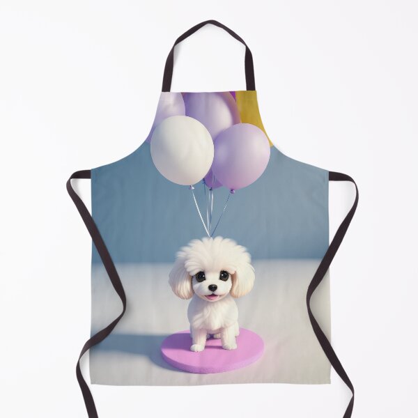 Item preview, Artwork of mini poddle puppy with balloons designed and sold by Tio-Tecun.