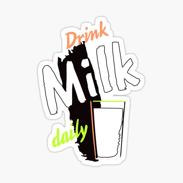Drink Milk Daily Vintage Graphic Sticker