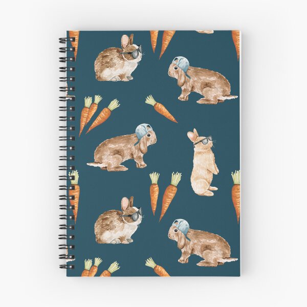 Item preview,  Navy Blue Cool Bunnies and Carrots designed and sold by cateandrainn.