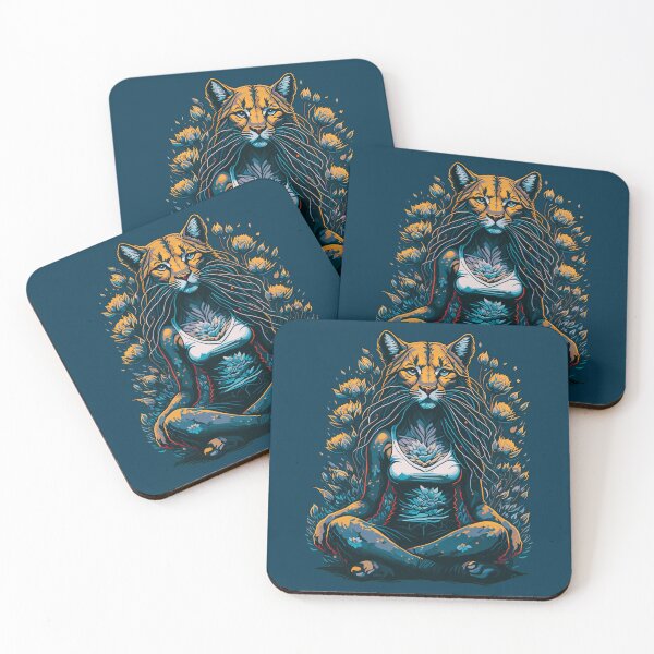 Item preview, Yoga, Relax, Meditation, Vibrations, Сougar designed and sold by volkova2023.