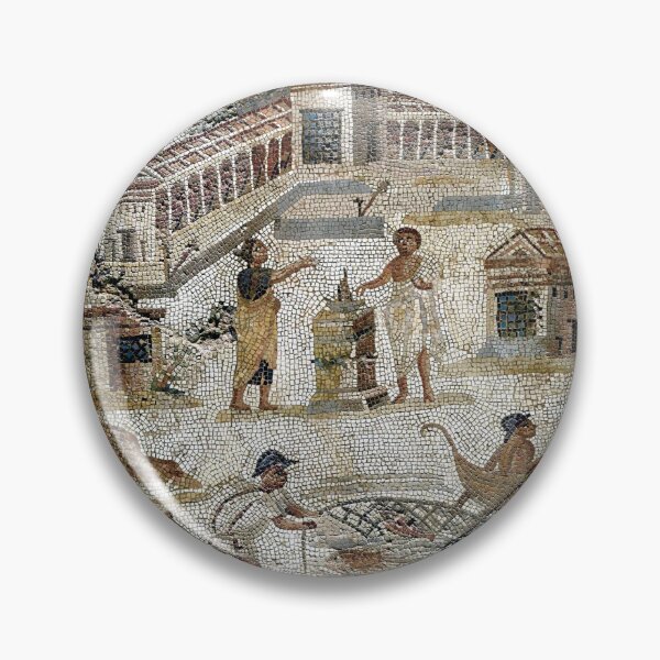Item preview, Roman Mosaic : Fishing and Farming scene. designed and sold by frederic Lecut.