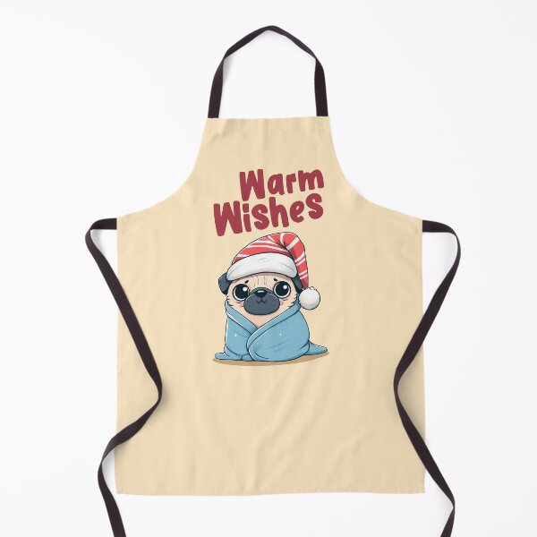 Item preview, Warm Wishes Christmas Pug designed and sold by KAI-Studio.