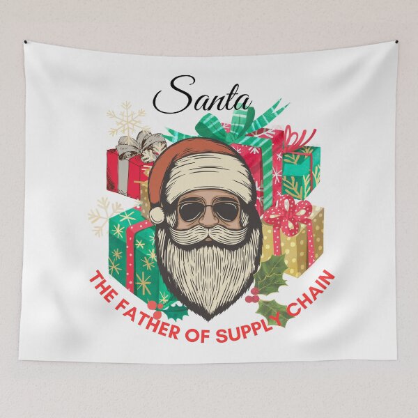 Item preview, Santa, the father and founder of supply chain, supply chain christmas designed and sold by NoetherSym.