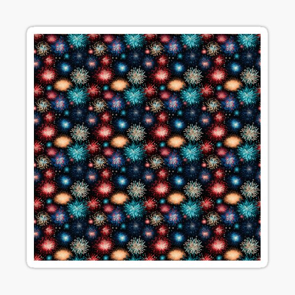 Item preview, Jubilant New Year's Bloom Firework Fusion designed and sold by BloomPattern.