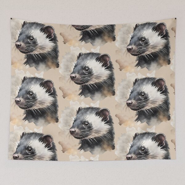 Item preview, Ferret Black Sable Watercolor Art Style designed and sold by LDJBlank.