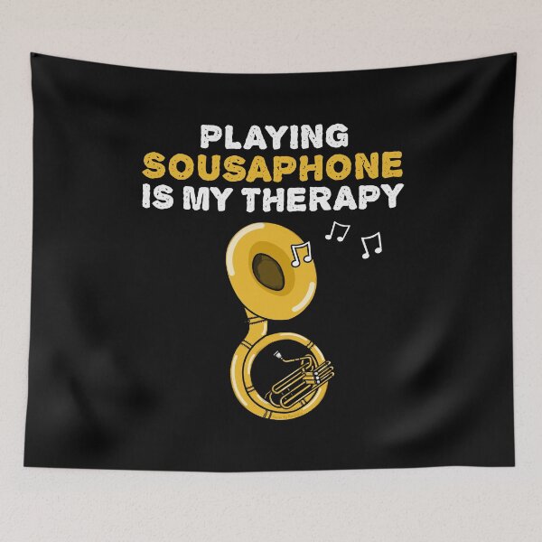 Item preview, Playing Sousaphone Is My Therapy, Brass Musician Funny designed and sold by doodlerob.