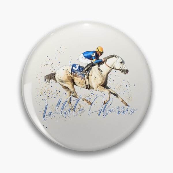 Vista previa del artículo con la obra «White Abarrio Campeón Clásico Breeders Cup 2023», diseñado y vendido por Ginny Luttrell.