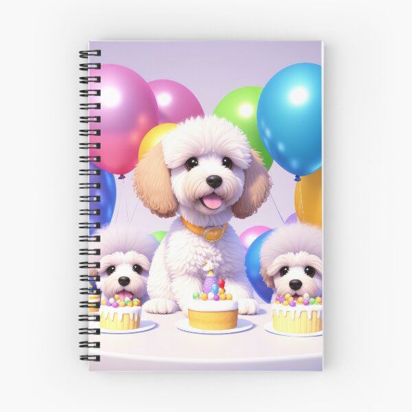 Item preview, Portrait of a poddle pupppies with balloons designed and sold by Tio-Tecun.