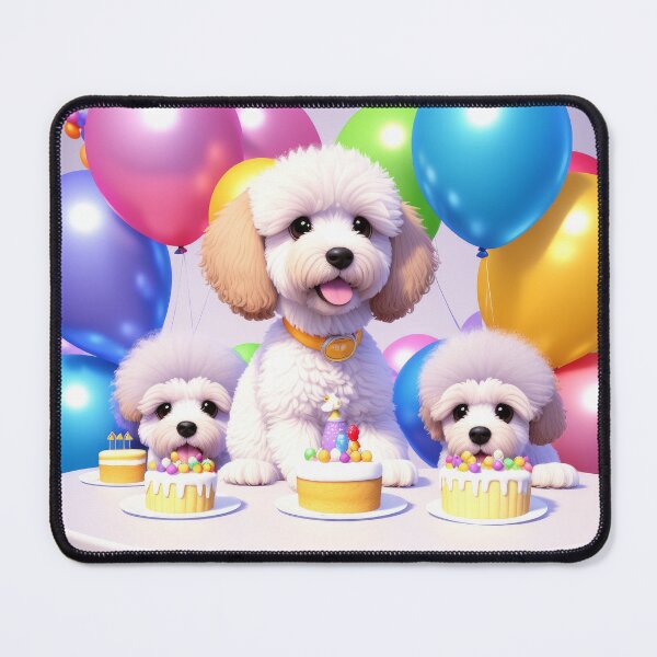 Item preview, Portrait of a poddle pupppies with balloons designed and sold by Tio-Tecun.