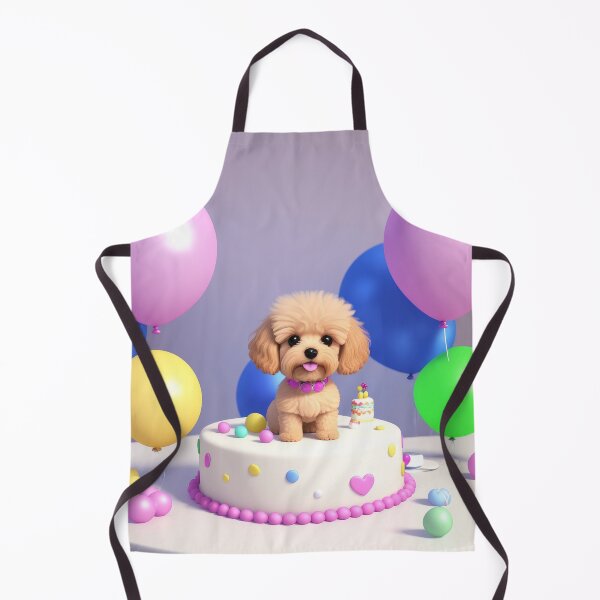 Item preview, Portrait of a poddle puppy at a birthday party designed and sold by Tio-Tecun.