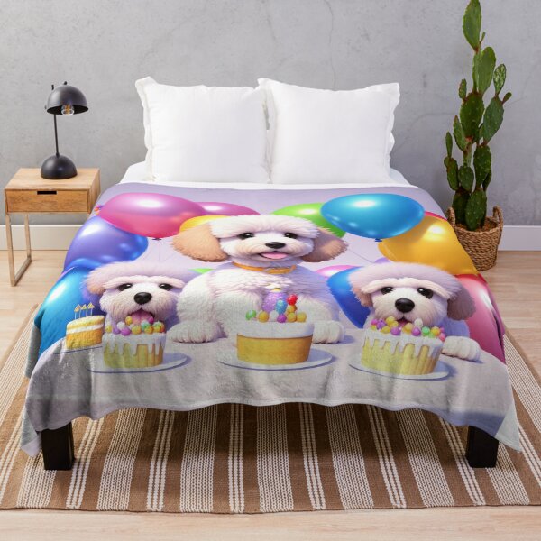 Item preview, Portrait of a poddle pupppies with balloons designed and sold by Tio-Tecun.