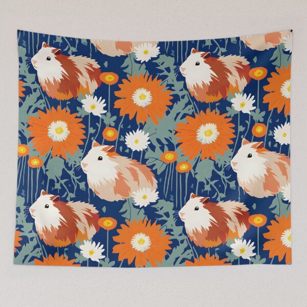 Item preview, Guinea Pigs The Flower Power Edition (large pattern) designed and sold by the-lamplighter.