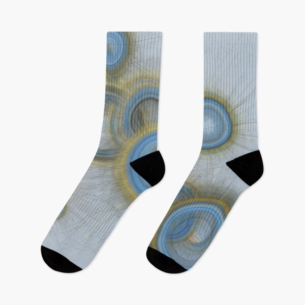 Item preview, Blue Yellow Floating Sparkly Circles designed and sold by Tactux - Digital Artist.