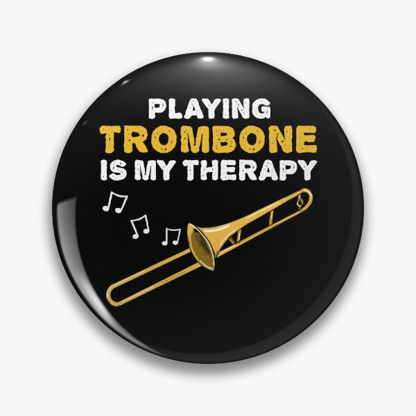 Item preview, Playing Trombone Is My Therapy, Brass Musician Funny designed and sold by doodlerob.