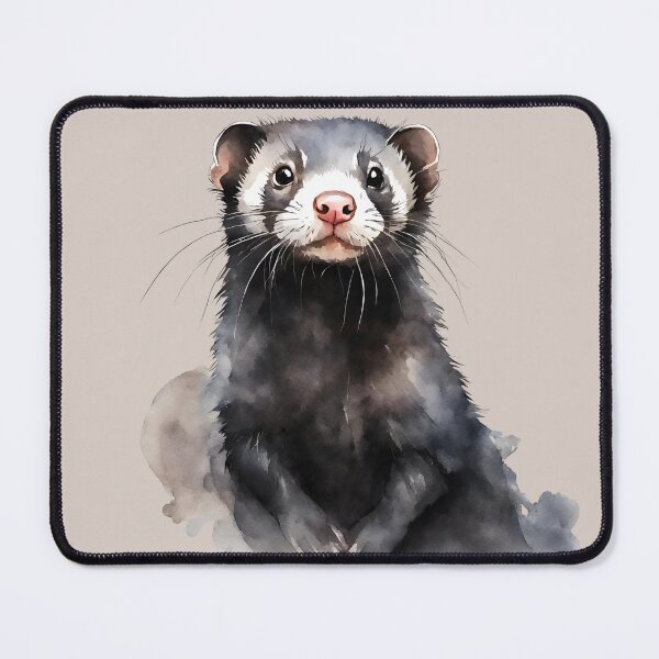Item preview, Ferret Black Sable Watercolor Art Style designed and sold by LDJBlank.