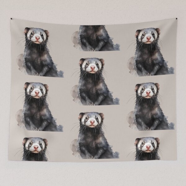 Item preview, Ferret Black Sable Watercolor Art Style designed and sold by LDJBlank.
