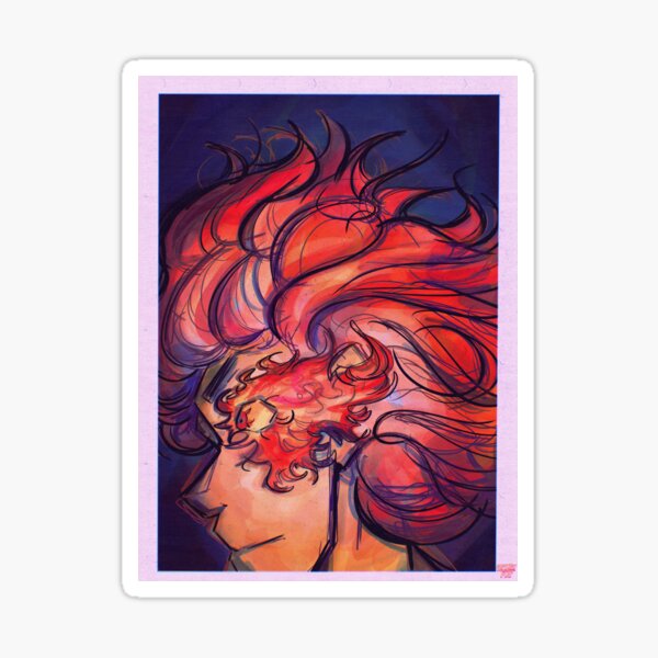 Flaming fire Sticker