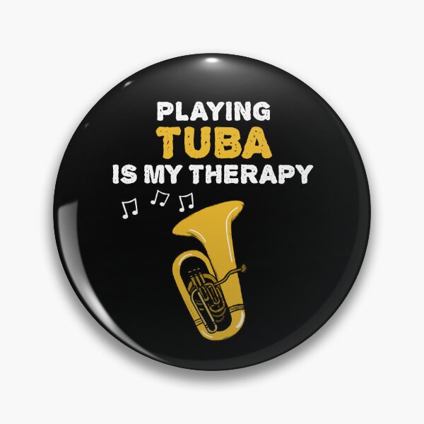 Item preview, Playing Tuba Is My Therapy, Brass Musician Funny designed and sold by doodlerob.