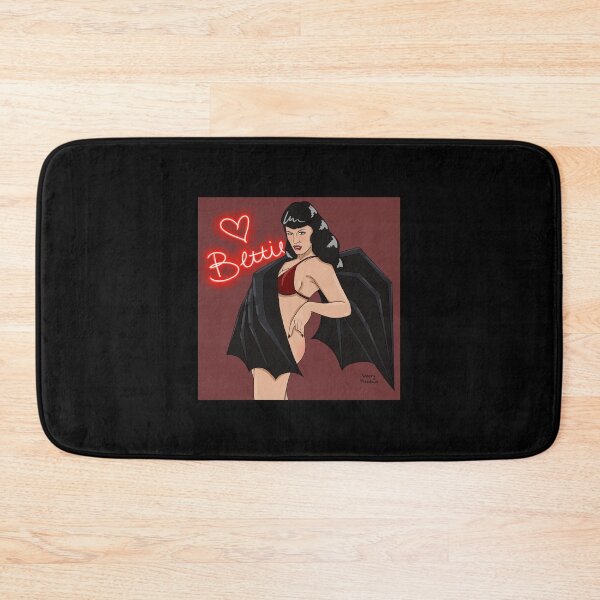 Item preview, Bettie Page Bat Pinup designed and sold by WearyMeadows.