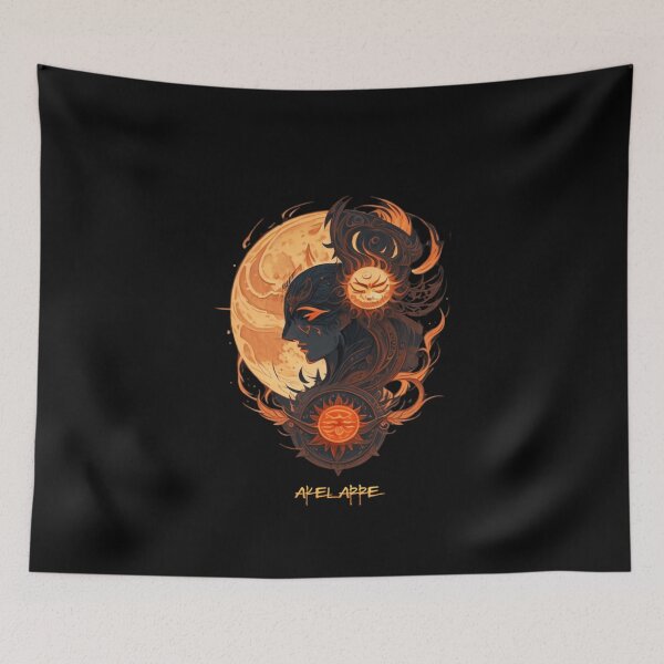 Item preview, Abstract figure with gothic sun and moon, Akelarre designed and sold by AkelarreDesigns.