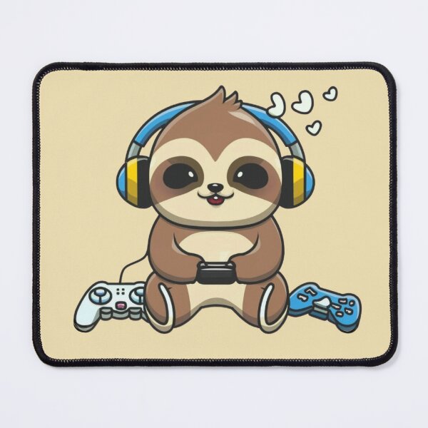 Item preview, Sloth Gamer with Headphones and Controllers designed and sold by Laugh-Lines.