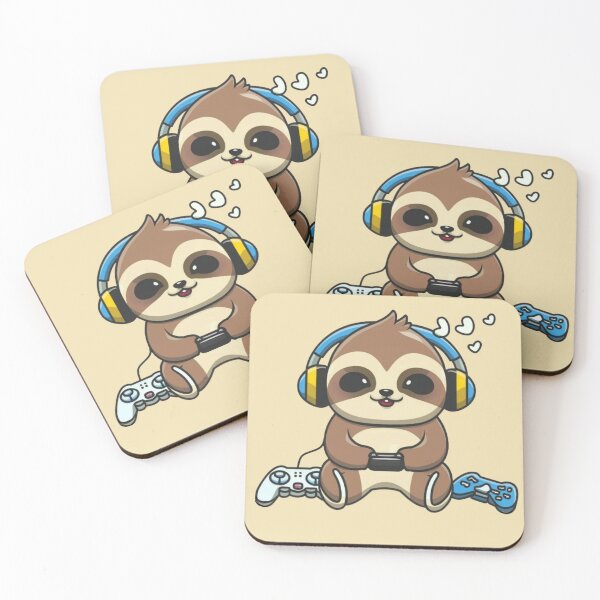 Item preview, Sloth Gamer with Headphones and Controllers designed and sold by Laugh-Lines.