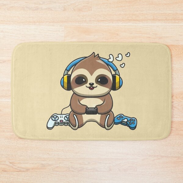 Item preview, Sloth Gamer with Headphones and Controllers designed and sold by Laugh-Lines.