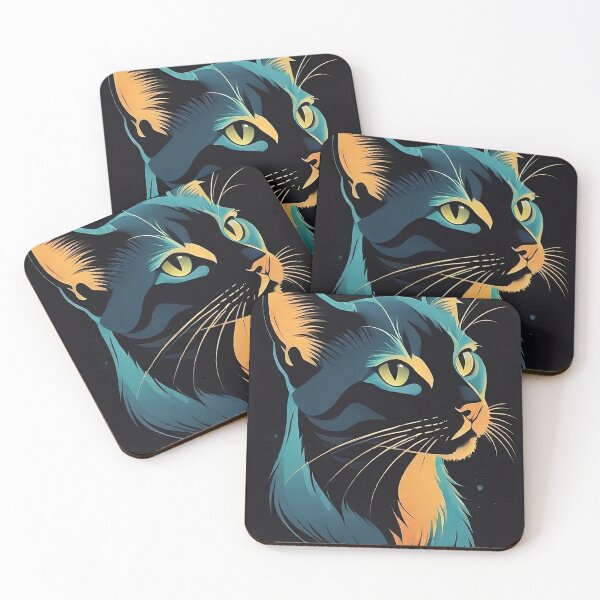 Item preview, The Black Cat with Green Eyes designed and sold by zikara2002.