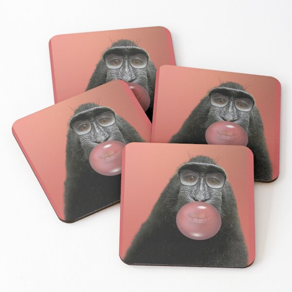 Item preview, Bubblegum Monkey, Celebes crested Macaque, Contemporary Art   designed and sold by lailashack.