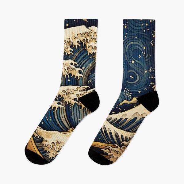 Item preview, The Great Wave off Kanagawa in Starry Night 2 designed and sold by zand-n-zive.