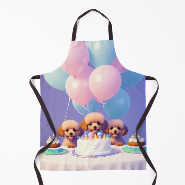 Item preview, Portrait of a little poddle pupppies at a birthday party designed and sold by Tio-Tecun.