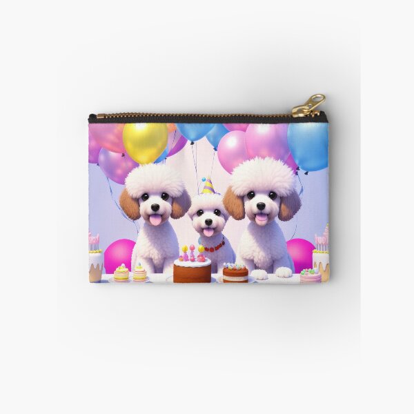 Item preview, Portrait of a poddle puppie family at a birthday party designed and sold by Tio-Tecun.