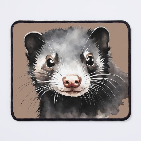 Item preview, Ferret Black Sable Watercolor Art Style designed and sold by LDJBlank.