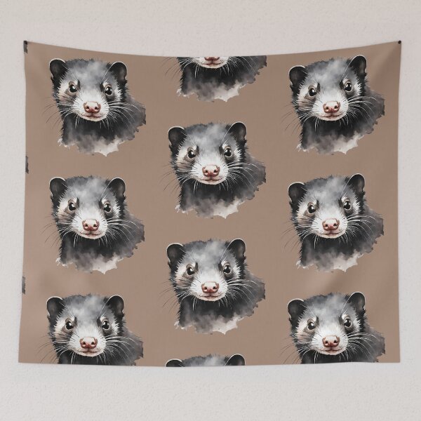 Item preview, Ferret Black Sable Watercolor Art Style designed and sold by LDJBlank.