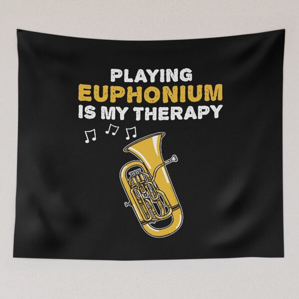 Item preview, Playing Euphonium Is My Therapy, Brass Musician Funny designed and sold by doodlerob.