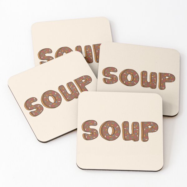 Item preview,  Soup Word Shaped Like Chocolate Donuts  designed and sold by DonutsWords.