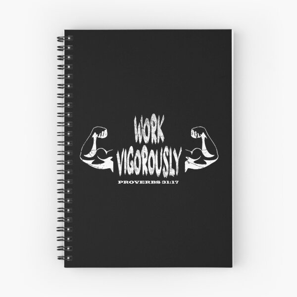 Item preview, Bible workout motivation | Proverbs 31:17 Work Vigorously | bible verse | scripture verse | Christian workout - white designed and sold by ZechJohnRB.