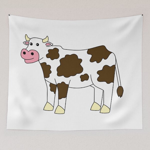 Item preview, Cute White-Brown Cow designed and sold by JefimijaT.
