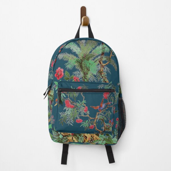 Item preview, Vintage Chinoiserie Design | Teal, Red & Green Floral Rose Print | P482.3 designed and sold by Piccolo Fiore Prints.