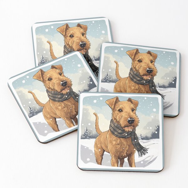 Item preview, Winter with an  Irish Terrier designed and sold by liana campbell.