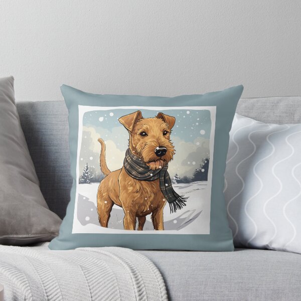 Item preview, Winter with an  Irish Terrier designed and sold by liana campbell.