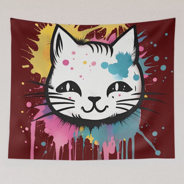 Item preview, Splatter Cat designed and sold by GooGooPop.