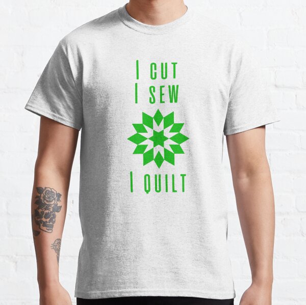 Item preview, Quilting motto I cut I sew I quilt - green designed and sold by Silva Rerum.