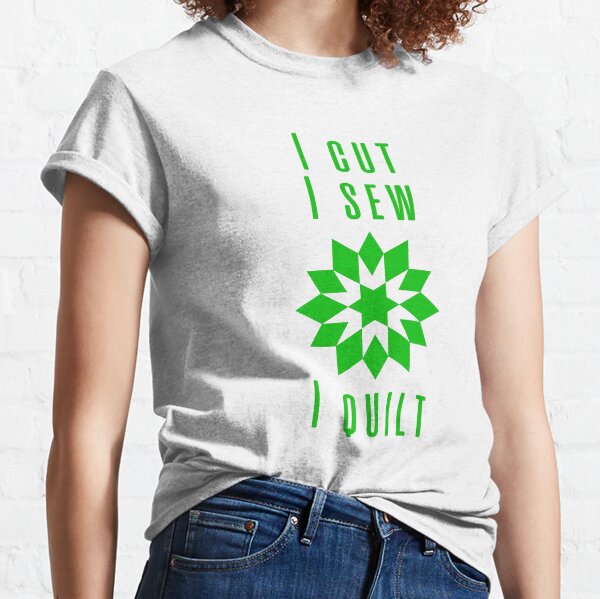 Item preview, Quilting motto I cut I sew I quilt - green designed and sold by Silva Rerum.