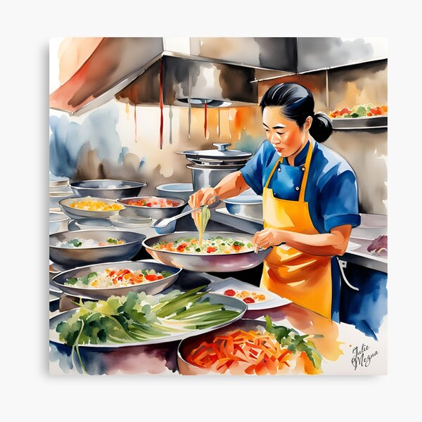 Vietnamese caterer Canvas Print