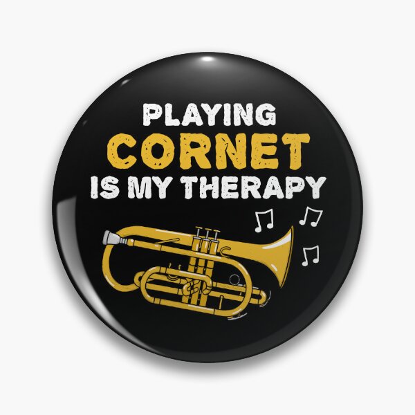 Item preview, Playing Cornet Is My Therapy, Brass Musician Funny designed and sold by doodlerob.