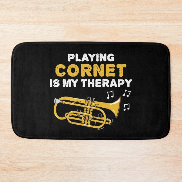 Item preview, Playing Cornet Is My Therapy, Brass Musician Funny designed and sold by doodlerob.