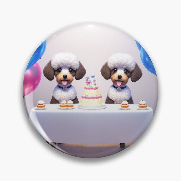 Item preview, Artwork of poddle pupppies at a birthday party designed and sold by Tio-Tecun.
