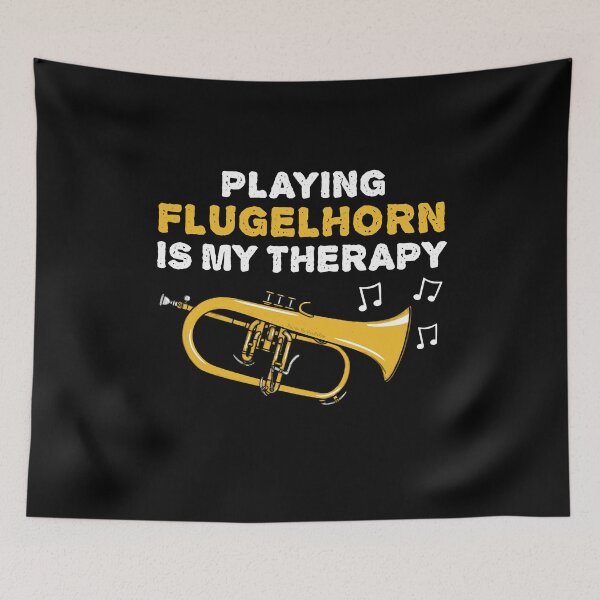 Item preview, Playing Flugelhorn Is My Therapy, Brass Musician Funny designed and sold by doodlerob.