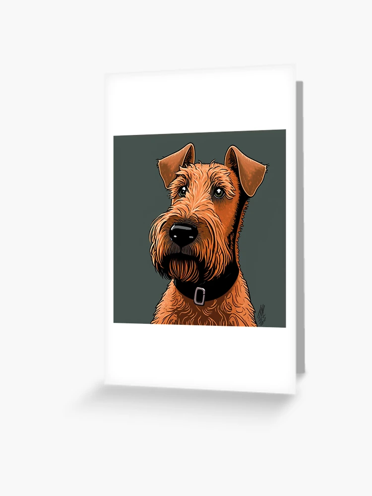 Inquisitive Cartoon Irish Terrier 